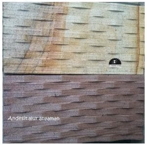batu alam andesit alur anyaman untuk dinding luar