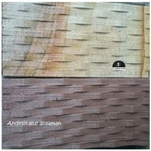 batu alam andesit alur anyaman untuk dinding luar