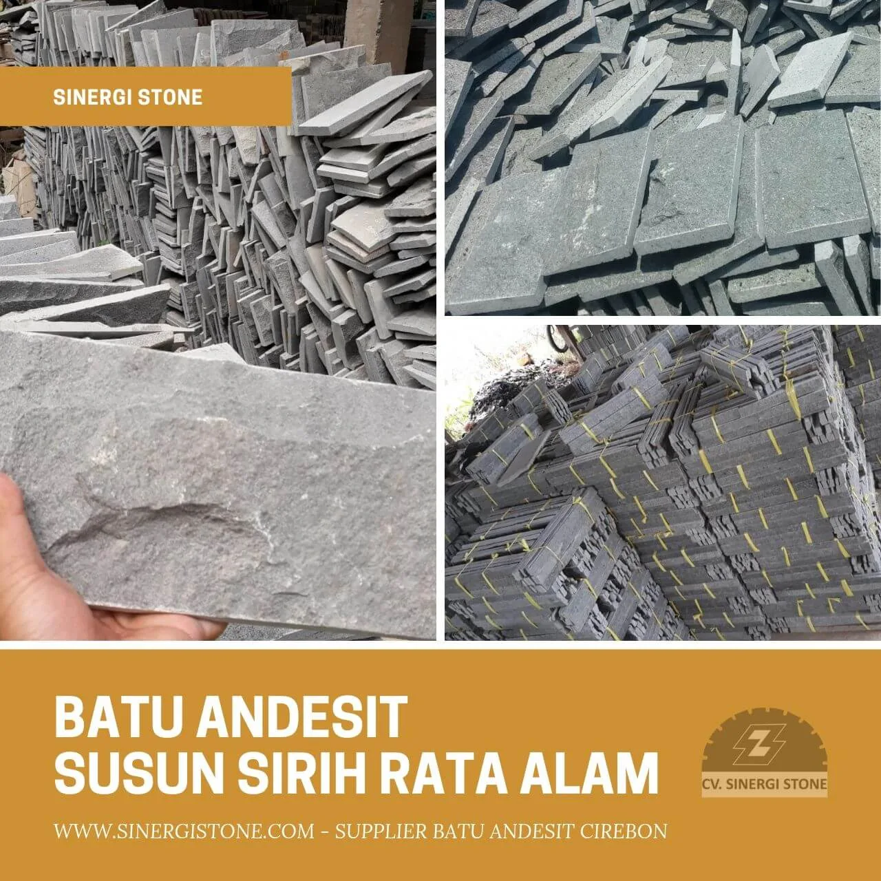Batu Andesit Rata Alam (RTA) 3 Harga Batu Andesit Susun Sirih Rata Alam Polos & Motif 2019