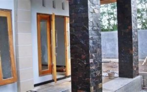 tiang teras minimalis batu alam