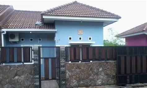 pagar batu alam elegan desain rumah pediacom
