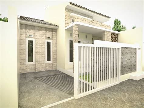 desain teras batu alam rumah minimalis type desain