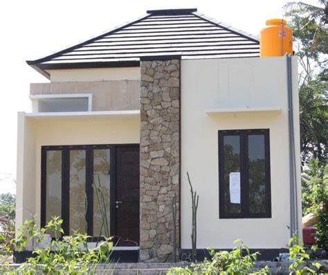desain rumah minimalis lantai batu alam