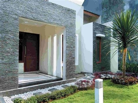 teras depan rumah kombinasi batu alam home