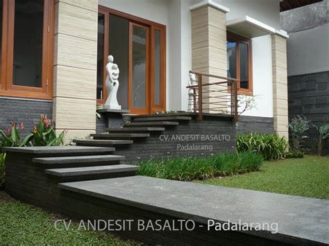 gambar desain arsitektur batu alam andesit stepping