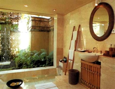 contoh desain kamar mandi lantai batu alam renovasi