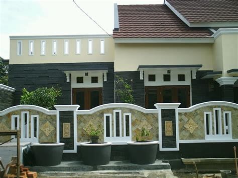 desain rumah minimalis variasi batu alam