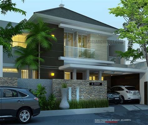 model rumah mewah lantai kamar tidur lahan