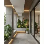 Model teras rumah minimalis modern dengan batu alam andesit elegan dari Sinergi Stone