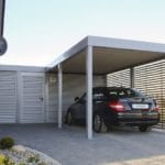 Carport batu alam dengan konsep desain Minimalis