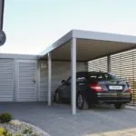 Carport batu alam dengan konsep desain Minimalis