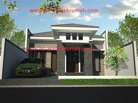 desain rumah tampak depan batu alam rumah