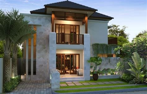 rumah tingkat minimalis murah batu alam atap arsitektur