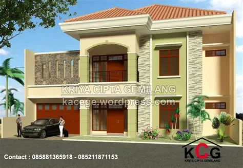 perpaduan warna cat tembok batu alam desain rumah