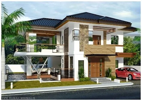 desain rumah minimalis lantai batu alam