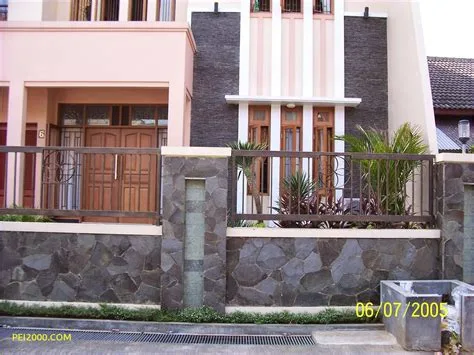 contoh rumah minimalis ornamen batu alam terbaru
