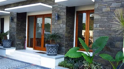 model teras rumah minimalis batu alam desain rumah minimalis