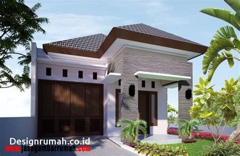 lihat desain rumah batu alam gambar model teras