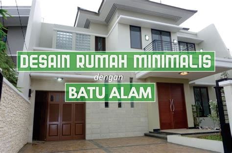 desain rumah minimalis batu alam cantik elegan