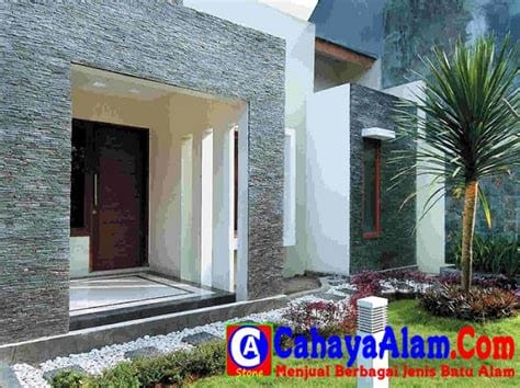 desain rumah cantik batu alam minimalis