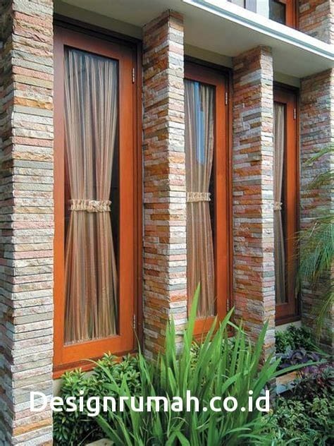 pagar minimalis batu alam model rumah