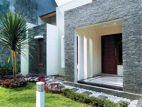 desain rumah batu alam keren bisa jadi