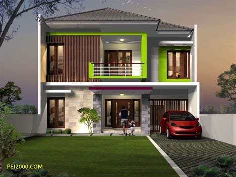 gambar rumah minimalis variasi batu alam terindah denah