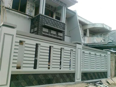 model pagar depan minimalis batu alam terbaik ndik home