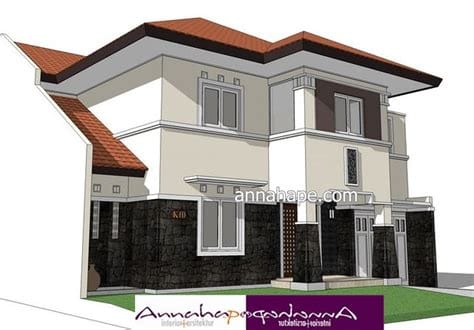 sketsa rumah art deco aksen batu alam flickr photo