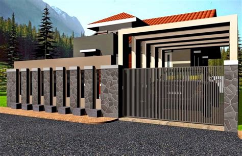 contek yuk desain teras pagar rumah minimalis