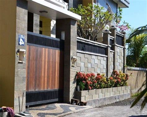 model desain gambar pagar tembok rumah minimalis