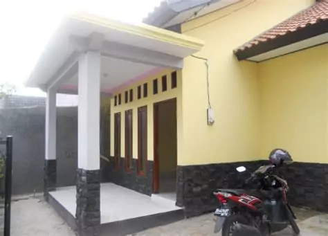 model tiang teras rumah batu alam desain terbaru