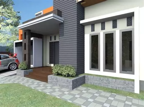teras rumah minimalis batu alam