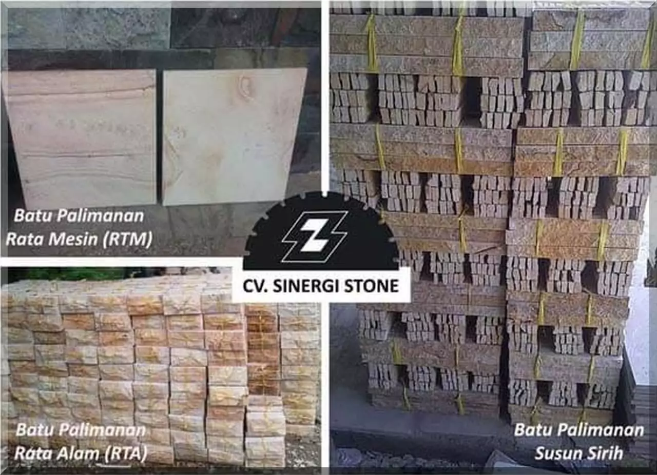 jenis batu alam palimanan Cirebon motif rta rtm dan susun sirih