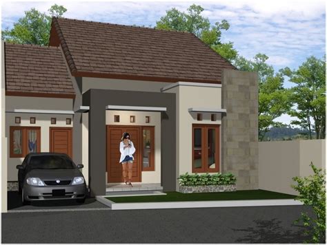 Desain Rumah Minimalis Tampak Depan dengan Batu Alam