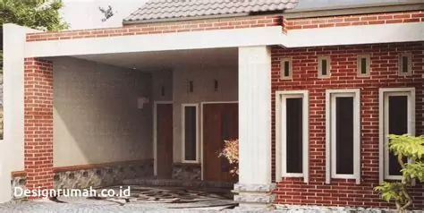 desain rumah batu alam tampak depan