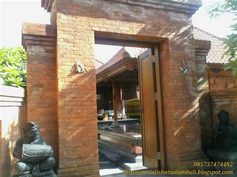 gambar gerbang antik bata ekspose spesialis batu alam bali