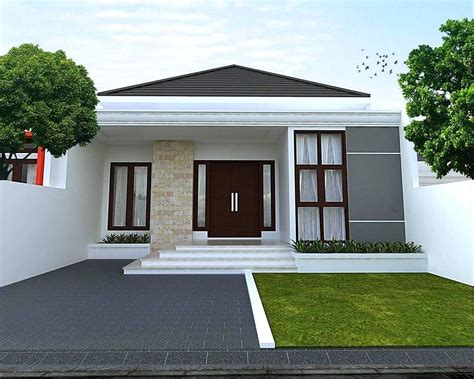 model rumah minimalis sederhana model teras batu