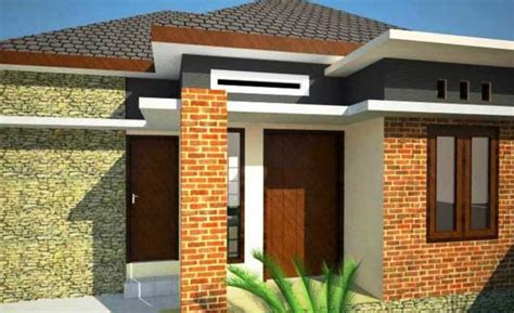 desain rumah minimalis lantai sederhana batu alam