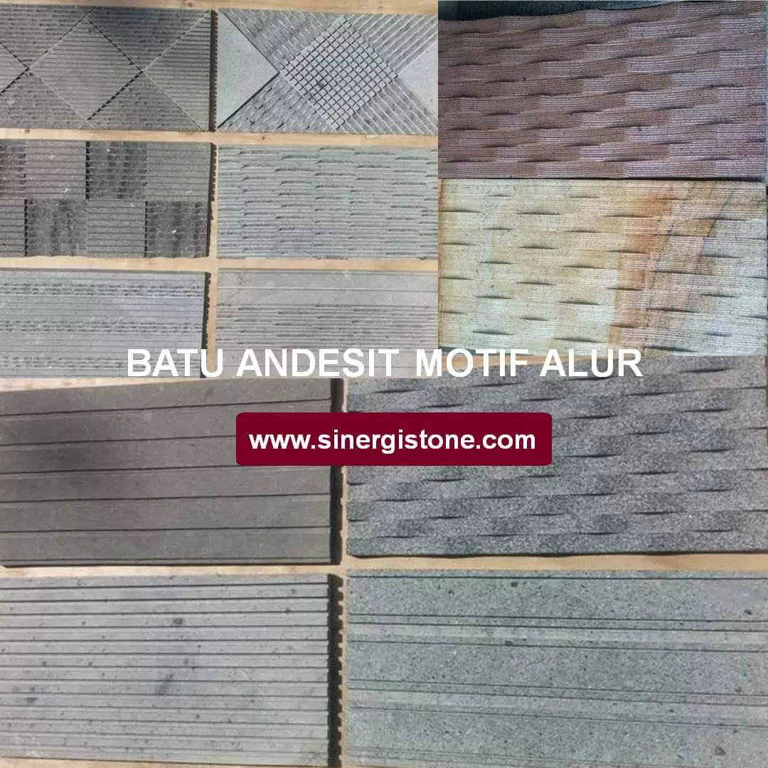 batu andesit alur motif lengkap