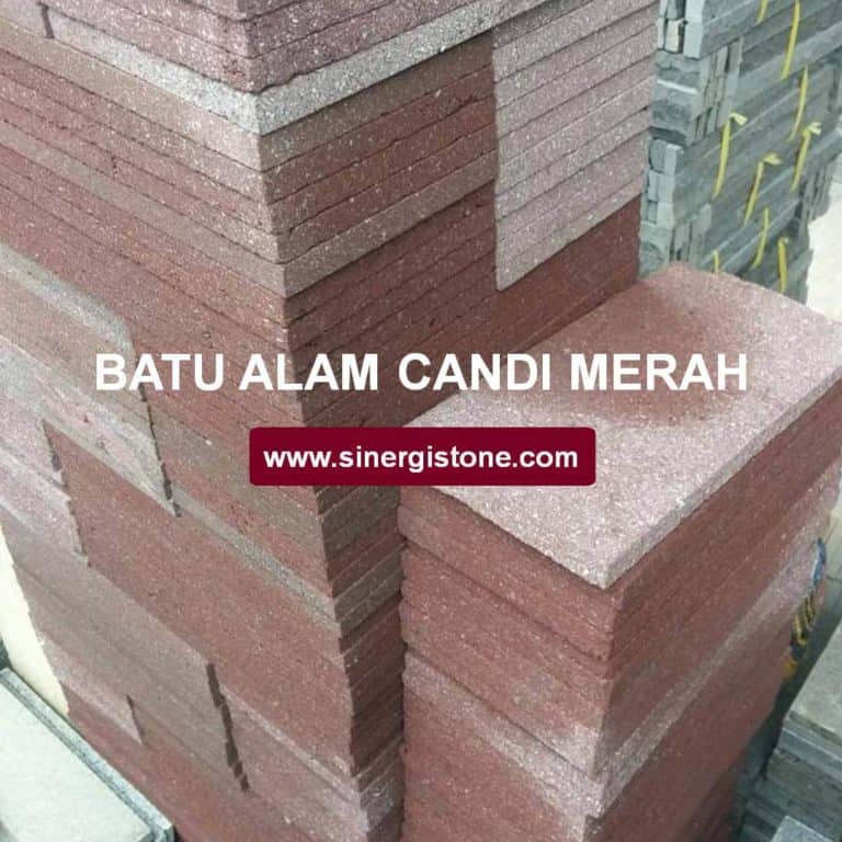 Harga Batu Alam Candi Merah Polos per Meter Persegi 2021