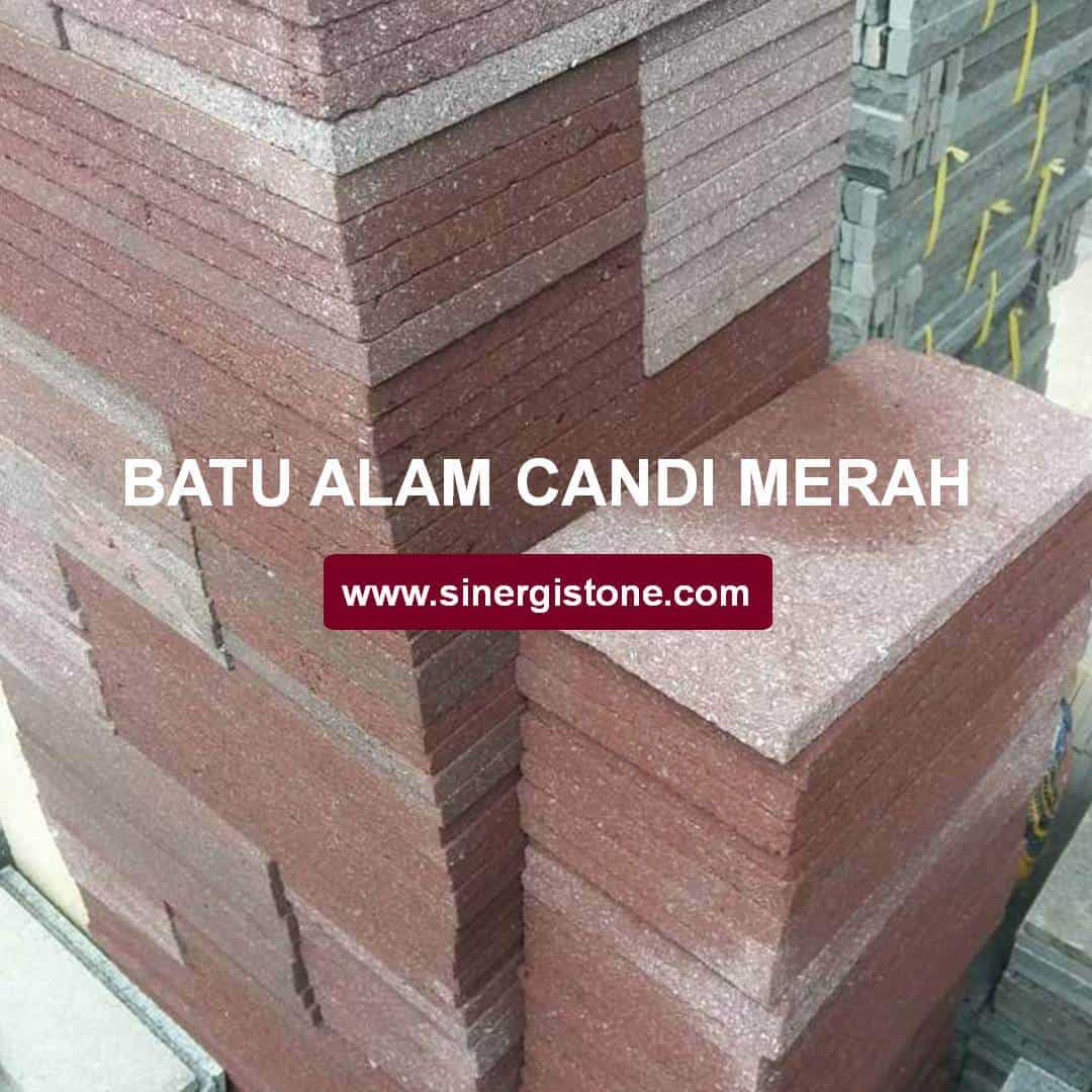 Harga Batu  Alam Candi  Merah  Polos per Meter Persegi 2022