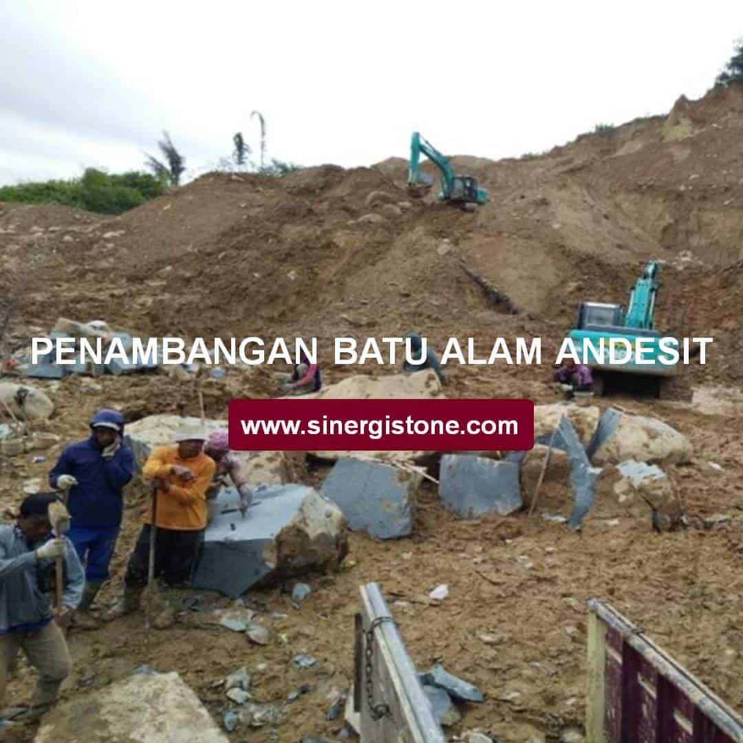 penambangan batu alam andesit