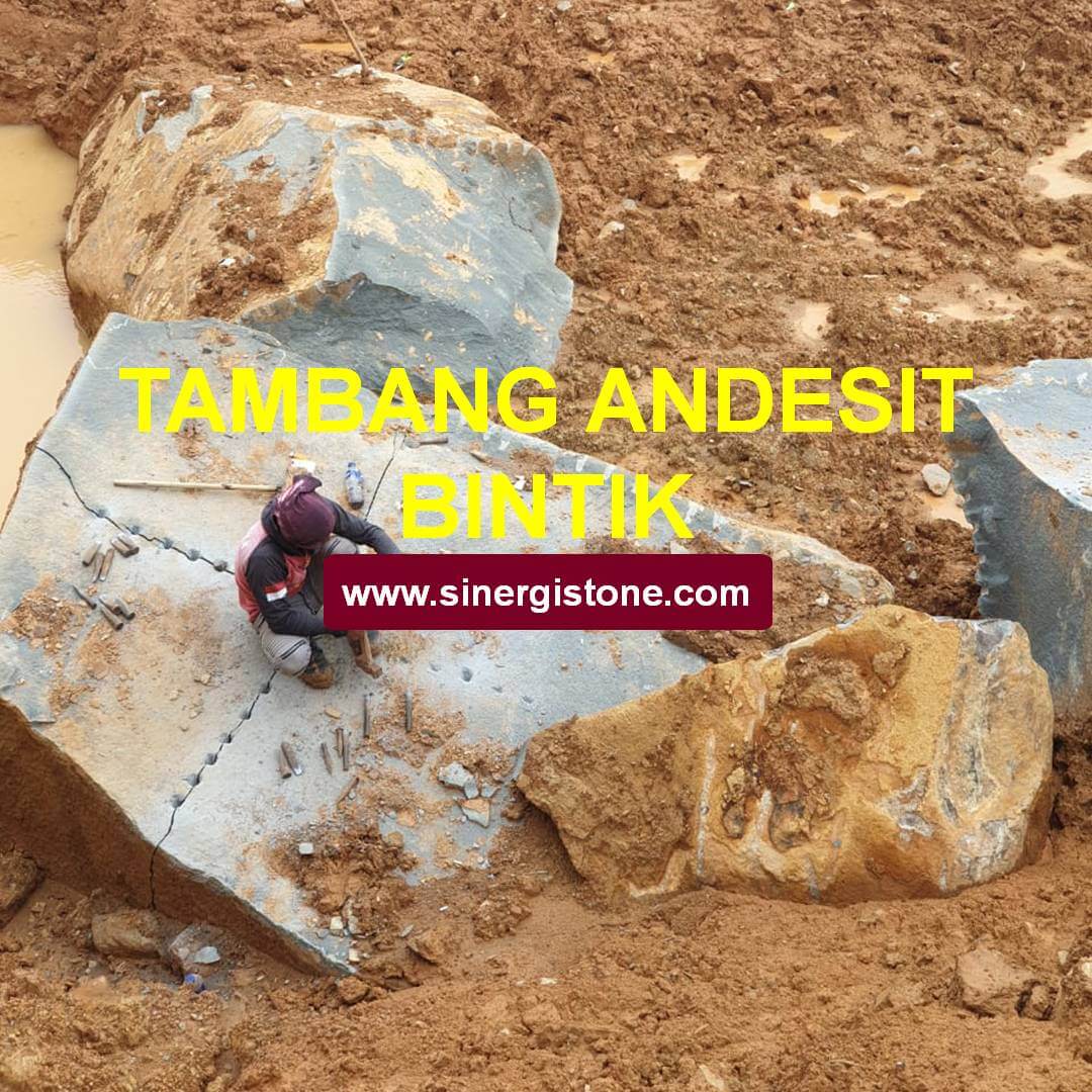 tambang batu andesit bintik