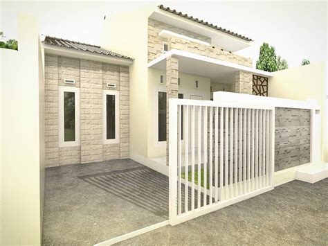 desain teras batu alam rumah minimalis type desain