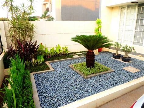 desain taman minimalis batu alam asri taman minimalis