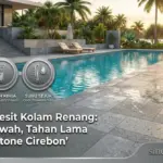Infografis batu andesit kolam renang anti-slip mewah tahan lama Sinergi Stone