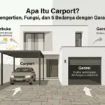 Infografis apa itu carport adalah, perbedaan carport dan garasi untuk rumah minimalis dengan 5 poin utama