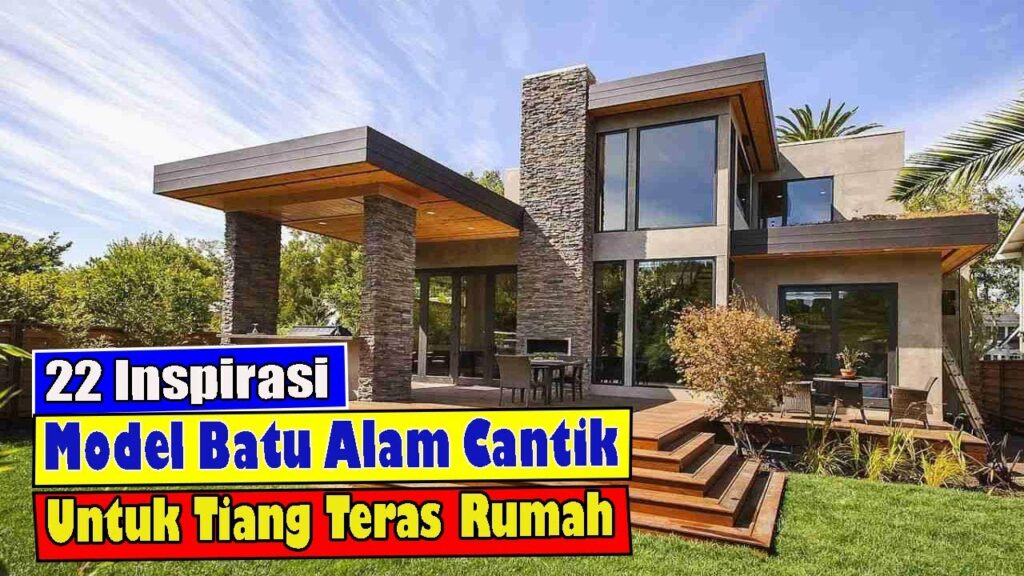 batu alam untuk tiang teras