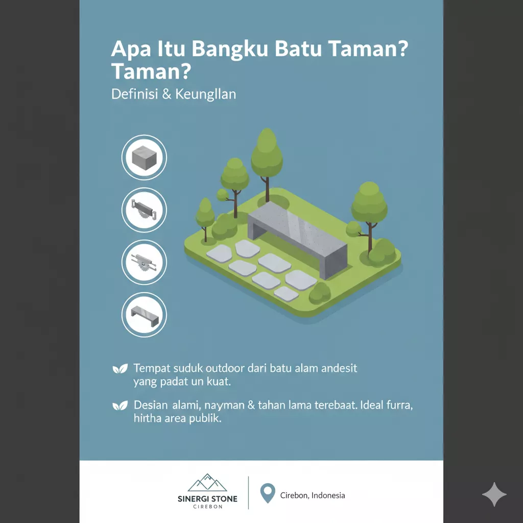 Definisi dan fungsi bangku batu taman dari batu alam Sinergi Stone